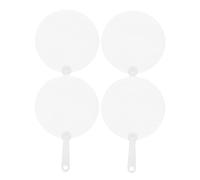 BESPORTBLE 4pcs Blank DIY Graffiti Fans Lightweight Mini Handheld Painting Fans for Stage Performance Home Decor Cosplay Wedding Banquet Crafting