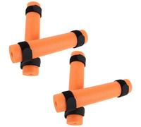 BESPORTBLE 4pcs Boat Fishing Rod Floats with Hook and Loop Straps, Epe | High Buoyancy, Lightweight Build, Quick Installation, for Boats and Open Waters, Bright Orange Foam