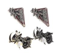 BESPORTBLE 4pcs Cartoon Crow Brooch Plague Bill Lapel Pin Oil Badge Costume Adornment Drip Enamel Metal Decor