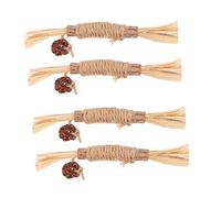 BESPORTBLE 4pcs Cat Chew Stick Toys Teething Bite-resistant for Kitten Adult Cats Interactive Wand Toys for Pet Play Stress Relief
