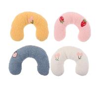 BESPORTBLE 4pcs Cat Pillows U Shaped Neck Support Soft Plush Cotton Filled Calming Cushions Scratch Resistant Fabric for Indoor Cats and Small Dogs Portable Rest Pads