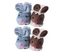 BESPORTBLE 4pcs Cat Teething Chew Toys Mice Shaped Interactive Indoor Cat Toys Cute Heart Mouse Design for Teething and Play