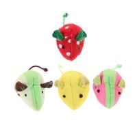 BESPORTBLE 4pcs Catnip Plush Toy Fruit Mice Cat Toys Interactive Stuffed Mice Cat for Soft Chew Cartoon