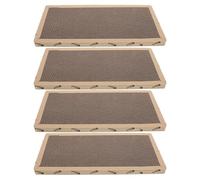 BESPORTBLE 4pcs Cats Sisal Scratch Pad: 16.7x8.25" Scratcher Mat Protects Couch Sofa Furniture Carpet For Indoor Cat - Natural Sisal Scratching Pad Anti-Scratch & Non-Slip