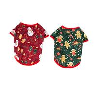 BESPORTBLE 4pcs Christmas Cartoon Dog Outfit Cute Pet Clothes Snowman Gingerbread for Holiday Photography and Daily Wear for Dogs and Puppies