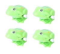 BESPORTBLE 4Pcs Clockwork Frog for Wind Up Animal Playthings Bouncing Frogs Design Safe Energy Saving Fun Educational for Boys