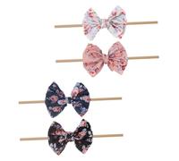 BESPORTBLE 4Pcs Creative Bow Headbands for Bright Floral Hair Accessories for Showers Birthdays and Family Photos