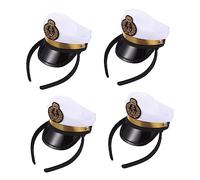 BESPORTBLE 4Pcs Creative Sailor Hat Hair Hoops Fun Decorative Headdresses for Parties Birthdays Performances Instant Stylish Look