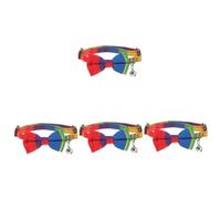 BESPORTBLE 4pcs Cute Adjustable Cat Collar Rainbow Bowknot for Daily Wear Parties and Photos for Cats and Puppies Bright Colors for Easy Spotting
