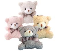 BESPORTBLE 4Pcs Cute Bear Plush Key Rings Soft Animal Doll Backpack Pendants Lightweight Bag and Car Key Decorations