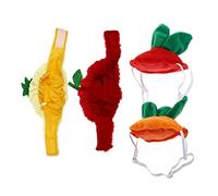 BESPORTBLE 4pcs Cute Pet Hats for Dogs and Cats Adorable Fruit Headdresses Including Pineapple Pumpkin and Strawberry for Parties and Dress-up Occasions
