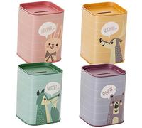 BESPORTBLE 4pcs Decorative Coin Bank Random Color Saving Jars for Boy Girl Encourages Money Saving Easy Clean Piggy Bank with Vibrant Designs Boys and Girls