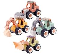 BESPORTBLE 4Pcs Detachable Engineering Vehicle for Assembly Truck Plaything Construction Trucks for Early Development Hand Eye Coordination Educational