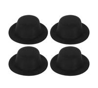 BESPORTBLE 4Pcs Doll Hat Mini Fabric Top Hat for DIY Crafts Snowman and Clown Doll Decoration for Parties and Creative Projects