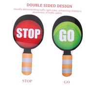 BESPORTBLE 4pcs Double-sided Stop Paddle for Lightweight Red Green Traffic Signal Signs with Handle Classroom Road Traffic for Safety Education and Handheld Play