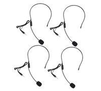 BESPORTBLE 4PCS Earhook Microphone Arm Headset Voice Amplifier Mic Wired for Customer Service Tour Guide Teacher Instructor Use