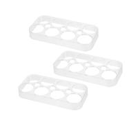 BESPORTBLE 4pcs Egg Storage Box for Fridge Stackable Plastic Egg Holder Organizer Capacity Space Saving for Kitchen Countertop and Refrigerator Use