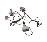 BESPORTBLE 4pcs Electric Guitar Circuit Control Kit with Potentiometer Way Switch Chrome Black Design Easy Installation Wiring Harness Compatible with Multiple Brands