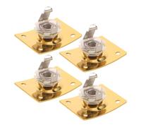 BESPORTBLE 4pcs Electric Guitar Output Jack Socket Square Metal Plates for Electric Guitar and Bass Repair Replacement Hardware Accessories