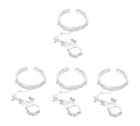 BESPORTBLE 4pcs Elegant Butterfly Ring Bracelet Linked Finger Bracelet Wrist Decoration for Women Lightweight Design for Weddings Birthdays Special Occasions