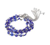 BESPORTBLE 4PCS Evil Eye Beaded Bracelets Set for Women, Adjustable Navy Blue String Bracelets with Eye Charm, Lucky Protection Jewelry for Parties and Daily Wear