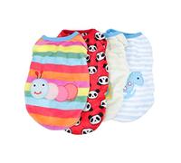 BESPORTBLE 4pcs Flannel Pet Vest for Small Dogs Cats Warm Autumn Costume Adorable Cartoon Designs Panda Caterpillar Horse Snail Cozy and Lightweight Pet Clothing