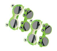 BESPORTBLE 4pcs Frog Party Sunglasses Tropical Fancy Dress Props Novelty Plastic Glasses for Adults Birthday Photo Booth Fun Accessories for Summer Luau Events