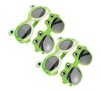 BESPORTBLE 4pcs Frog Sunglasses for Luau Party Funny Hawaiian Eyeglasses for Adults Retro Rave Photo Props Unique Tropical Sunglasses for Birthday Halloween Celebrations