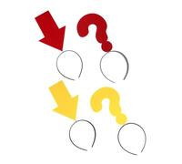 BESPORTBLE 4pcs Funny Arrow and Question Mark Headbands Quirky Hair Decoration for Parties Halloween and Year Celebrations Eye Catching Carnival Accessories for Memorable Moments