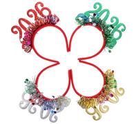 BESPORTBLE 4pcs Glitter Headbands for Year Fun Headwear for Women Sparkly Hair Hoops for Festive Gatherings Comfortable Stylish Party Accessories