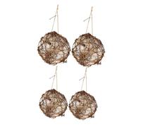 BESPORTBLE 4pcs Globe Shaped Hummingbird Nests with Prefilled Nesting Materials for Outdoor Indoor Patio Garden Ready to Hang Bird Houses Supporting Reproduction and Nature Lovers