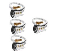 BESPORTBLE 4pcs Guitar Ring for Men Adjustable Punk Style Open Finger Band Durable Jewelry for Music Festivals Concerts and Evening Events Unique Design for Fashion Lovers