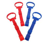 BESPORTBLE 4pcs Gymnastics Rings for Safety PP Nylon Pull Up Handles with Straps Nursery Exercise Equipment for Crib Walking and Climbing Support