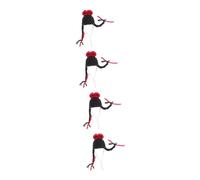 BESPORTBLE 4pcs Hamster Hat for Small Pets Knitted Chinchilla and Guinea Pig Beanie Cute Pet Headwear for Parties Easy to Wear and Wash Lightweight Design