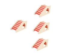 BESPORTBLE 4pcs Hamster Ladder Hideout Wooden Platform Pet Enclosure Enrichment Toy