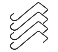 BESPORTBLE 4pcs Hanging Flowers Basket Hook Flower Pot Bracket Hook for Patio Black Heavy-Duty Iron Sturdy Practical Vintage Style with Graceful Curvature and Streamlined Design