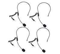 BESPORTBLE 4PCS Head Mounted Microphone High Performance Condenser Mic for Teachers Instructors and Tour Guides Sound Pickup and Easy to Wear Design Reliable Wired Headset for and