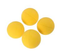 BESPORTBLE 4pcs High Elasticity Yellow Rubber Balls for Rebound Training Highly Visible Mini Sports Balls and Player Skill Improvement