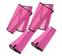 BESPORTBLE 4pcs Horse Fly Boots Breathable Fine Mesh Leg Wraps with Elastic Fasteners Secure Fit for Stomping Protection and Reducing Hoof Stress Pink
