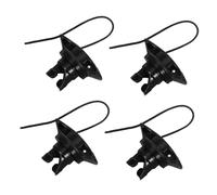 BESPORTBLE 4pcs Inflatable Boat Air Valve Plugs with Caps Spiral Design Quick Inflation Deflation Kayak Dinghy Pool Replacement Valve Attachments Black
