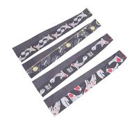 BESPORTBLE 4pcs Japanese Samurai Headbands for Ninja Karate Taekwondo Headwear Set, Japanese Style Cotton Bandana for Martial Arts Party and Cosplay