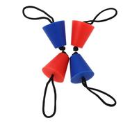 BESPORTBLE 4pcs Kayak Scupper Plug Kit Silicone Drain Hole Bungs with Cord for Canoes and Boats Aging-resistant Water Stopper in Red and Blue