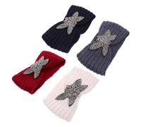 BESPORTBLE 4pcs Knitted Headbands for Women Twisted Design Warm Ear Covers for Winter Sports Makeup Daily Use Comfortable and Stylish Hair Accessories