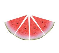 BESPORTBLE 4pcs Large PVC Fake Watermelon Slices Realistic Artificial Fruit Simulation Watermelon Model Photography Props Table Decor