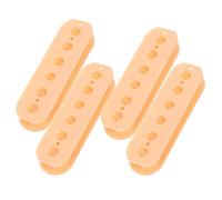 BESPORTBLE 4pcs Light Yellow Plastic Humbucker Slug Bobbin Pickup Covers 50mm 52mm for Electric Guitar Double Coil Humbucker Slug Bobbin Accessory Set