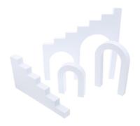 BESPORTBLE 4pcs Lightweight White Foam Photography Background Prop for Small Products and Jewelry, Easy to Assemble Product Display Craft Suitable for Photography