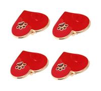 BESPORTBLE 4pcs Love Heart Paw Print Brooch Cute Animal Alloy Enamel Pins for Clothing Bags Jackets Stylish Accessories Pet Lovers