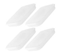 BESPORTBLE 4pcs Meal Prep Boxes for Fridge Bacon Keeper Transparent Food Storage Containers Airtight Fresh-keeping Boxes for Meat Seafood Cold Cuts Cooked Food Organization