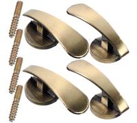 BESPORTBLE 4pcs Metal Curtain Holdbacks Wall Mounted Drapery Hooks for Hanging Curtains Moon-Shaped Tiebacks in Antique Green for Living Room and Bedroom