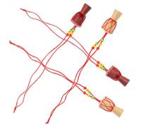 BESPORTBLE 4pcs Mini African Drum Necklaces for Women Polished Pendant Sweater Chain Long Pendant Necklaces with Random Colors Stylish Ethnic Jewelry for Everyday Wear Random Color
